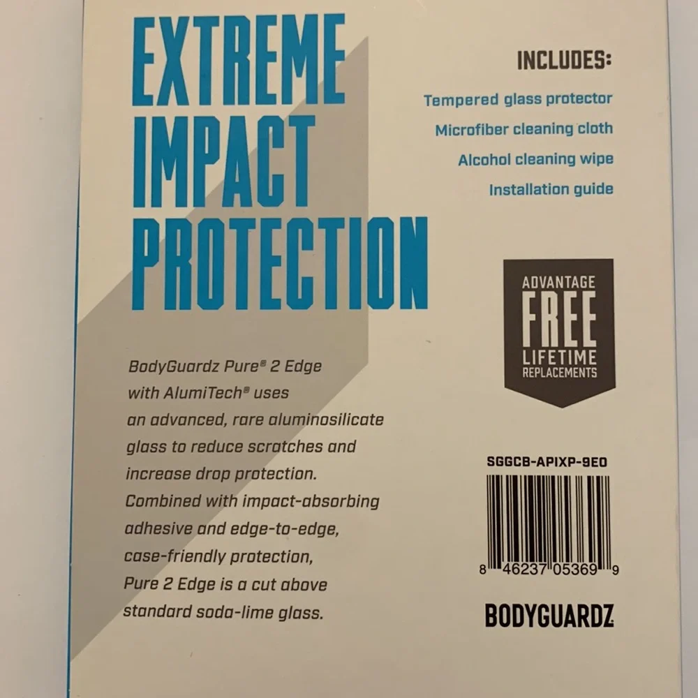 Bodyguardz PURE 2 EDGE Glass Screen Protector iPhone XS Max.